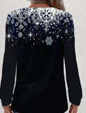 NEW MODLILY® Black Button Christmas Tree Print Long Sleeve Sweatshirt, Sz XL, Retails $58