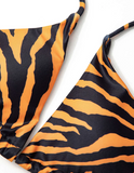 NEW Micas Leopard Print Tied Micro Bikini Set, Sz M