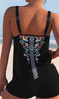 NEW MODLILY® Multi Color Double Straps Tribal Print Tankini Set, Multi-color, Sz XXL! Retails $65+