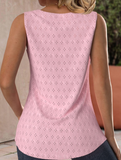 NEW MODLILY® Light Pink Asymmetry Sleeveless Square Neck Tank Top, Sz XL