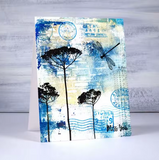 NEW Global Clear Stamps AIR MAIL Sentiments Clear Silicone Stamp for DIY Scrapbooking Cards X4