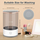NEW Electric Makeup Brush Cleaner - Rechargeable Lazy Automatic Washing Tool with Quick-Drying Function, USB Plug-in Portable Design, Rubber Makeup Machine, and Collar Brush for Easy Cleaning and Maintenance