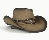 NEW Leather Cowboy Hat For Women And Men - Western Style Fedora Hat, Retails $111