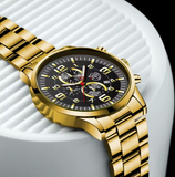 NEW DEYROS Men's Watches Luxury Brand Big Dial Business Casual Quartz Watch Stainless Steel Waterproof Luminous Calendar Wristwatch for Men