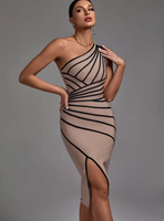 NEW Stylish Solstice One Shoulder Bandage Dress, Sz M, Retails $56