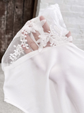 NEW Patchwork White Short Sleeve Asymmetrical Neck Blouse Rosewe®, Sz XL, Retails $68