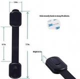 NEW Child Proof Locks For Cabinet Doors Baby Safety Strap Locks Doors And Latches Safety Locks And Locks 6 Count Black 3MStrength Adhesive