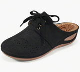 NEW Women Massage Pellet Mules Shoes Fashionable Thick-Soled Shoes With Breathable Closed Toes For Autumn And Winter, Black, Sz 8