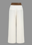 NEW Retails $54, Micas Faux Leather Patchwork Trousers, Ivory, Sz XS, Fits up to Sz 2 waist