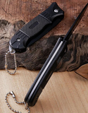 NEW 1pc Outdoor Stainless Steel Folding Pocket Knife With High Hardness And Multi-function For Camping Survival, black