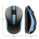NEW Delux M137GX Wireless Mouse Mini Office USB Mouse 2.4GHz 1000DPI Optical Mouse Wireless Home Office Game Mice for Laptop PC
