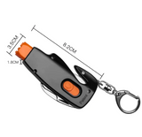 NEW Window-Breaker Seatbelt-Cutter Multi-Tool Car Safety Keychain - White or Black