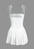 NEW Micas Hook And Eye Front Zip Up Back Pleated Cami Mini Dress, Sz XS, Retails $72