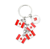 NEW Canada National Flag Maple Leaf Metal Pendant Keychain