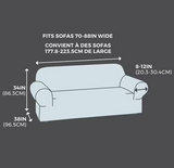 NEW Retails $49+ Mainstays SmartFit Soft Touch Stretch Furniture Cover, Grey, Sofa Size