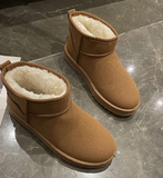 NEW Snow Boots Women Winter New Velvet Thick Warm Shoes Women Outdoor Shoes Women Non-Slip Shoes, Chestnut, Sz 41 (8.5/9)