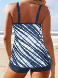 NEW Modlily Dusty Blue Double Straps Tankini Set, Sz 3XL, Retails $65