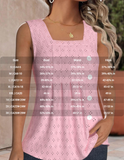 NEW MODLILY® Light Pink Asymmetry Sleeveless Square Neck Tank Top, Sz XL