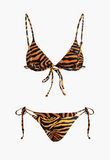 NEW Micas Leopard Print Tied Micro Bikini Set, Sz M