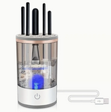NEW Electric Makeup Brush Cleaner - Rechargeable Lazy Automatic Washing Tool with Quick-Drying Function, USB Plug-in Portable Design, Rubber Makeup Machine, and Collar Brush for Easy Cleaning and Maintenance