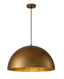 NEW Pendant Lightie Large 1-Light Industrial Hammered Metal Dome Pendant Light, Copper, 23.6", Retails $998