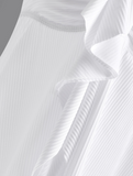 NEW Retails $57, MODLILY® Ruffle White Ruched Jacquard Tankini Set, Sz M