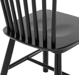 NEW in box! Retails $268! LUE BONA Windsor Solid Wood Dining Chairs For Kitchen And Dining Room Set of 2 - 18.1"D x 18.1"W x 35.1"H - Black!
