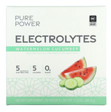 NEW Dr. Mercola, Pure Power, Electrolytes, Watermelon Cucumber, 30 Packets, 5.13 oz (145.6 g) - BB: 07/2025, Retails $49+