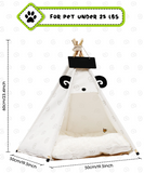NEW Ealing Pet Teepee with Cushion for Dogs and Cats Puppies House with Bed Pet Tent Bed Indoor Outdoor (Modern)