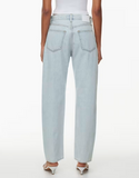 NEW Women's White Washed Hi-Rise Baggy Jean with distressed knee, Sz XL!