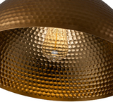 NEW Pendant Lightie Large 1-Light Industrial Hammered Metal Dome Pendant Light, Copper, 23.6", Retails $998