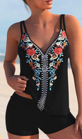 NEW MODLILY® Multi Color Double Straps Tribal Print Tankini Set, Multi-color, Sz XXL! Retails $65+