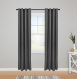 NEW HomeTrends 28-48" (71 - 122 cm) Adler Indoor/Outdoor Rust-Resistant Wrap Around Curtain Rod, 5/8" (1.6 cm) Diameter, Black, 5/8 in. Diameter, Black