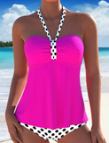 NEW Retails $60, MODLILY® Tie Polka Dot Hot Pink Tankini Set, Sz S