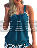 NEW MODLILY® 2in1 Leopard Peacock Blue Tankini Set, Sz L, Retails $88
