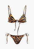 NEW Micas Leopard Print Tied Micro Bikini Set, Sz M