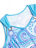 NEW Retails $58, MODLILY® Light Blue Eyelet Tribal Print A Line Sleeveless Dress, Sz 2XL