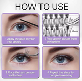 NEW 200pcs 20P Individual False Eyelashes Thick Natural 20D Lashes
