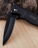 NEW 1pc Outdoor Stainless Steel Folding Pocket Knife With High Hardness And Multi-function For Camping Survival, black