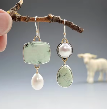 NEW Vintage Water Drop Colorful Resin Stone Earring Boho Brincos Jewelry Spiral Marbling Pattern Big Drop Dangle Earrings for Women