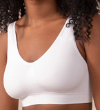 NEW Retails $47, Truekind® Everyday Throw-on Wireless Bralette, White, Sz XL