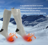 NEW Battery Operated Heated Socks Winter Sports 7.4V Battery Heated Socks for Camping Riding Hiking, Black