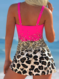 NEW Retails $60, MODLILY® Tie Leopard Hot Pink One Piece Swimdress, Sz L