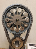 NEW Industrial Chevy Small Block Clock! V8 Timing Set Clock, Stainless Steel Face Motorized Gear Clock, Retails $280+
