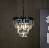 NEW Wayfair Rosdorf Park 3-Light 13" Glam Tier Chandelier With Crystal Accents Retails $267+