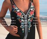 NEW MODLILY® Multi Color Double Straps Tribal Print Tankini Set, Multi-color, Sz XXL! Retails $65+