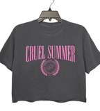NEW Cruel Summer Crop Top For Women, Deep Grey, Sz S