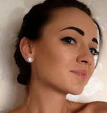 NEW The Hayley Gold Plated Zirconia Crystal Earrings, Elegant and Dainty Bridal Bridesmaid Jewelry Set.