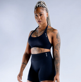 NEW Retails $57, DFYNE Midnight Black Impact Sports Bra, Sz M (TOP ONLY)