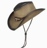 NEW Leather Cowboy Hat For Women And Men - Western Style Fedora Hat, Retails $111